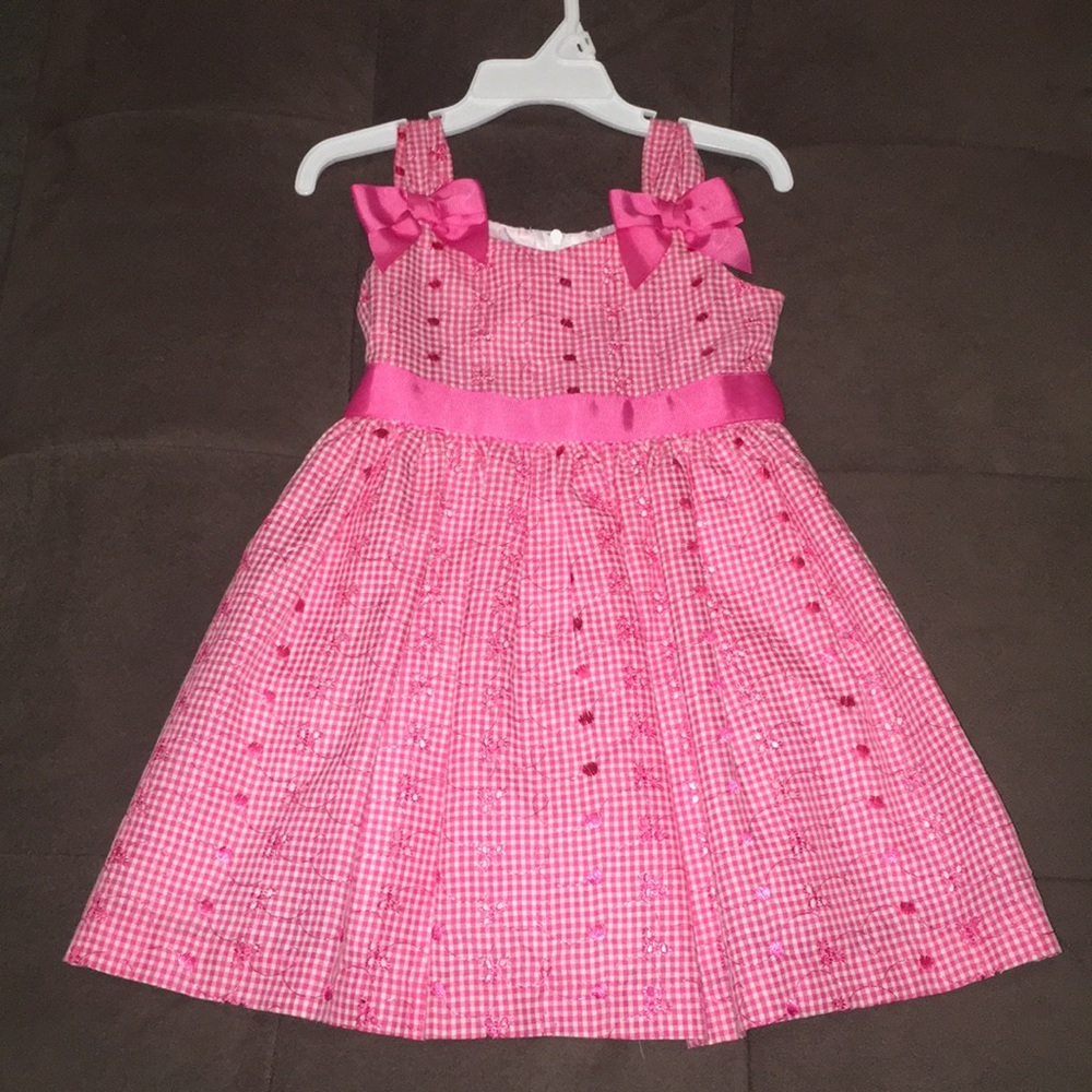 Bonnie Jean brand pink eyelet dress. Size 3t